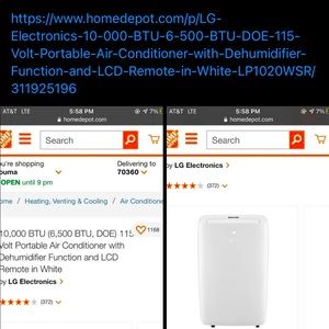 Portable Air Conditioner with Dehumidifier &remote